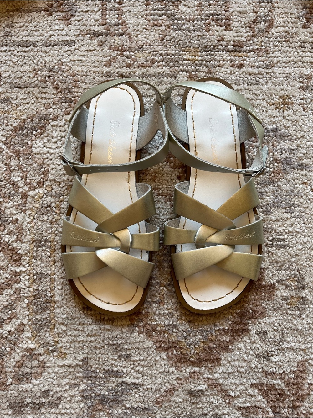 saltwater LUXE Metallic Gold Kids Strappy Sandals